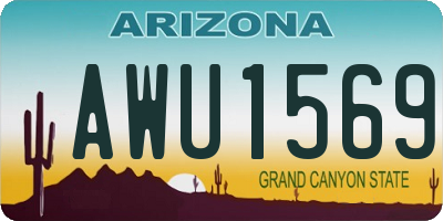 AZ license plate AWU1569
