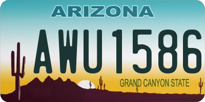 AZ license plate AWU1586