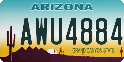 AZ license plate AWU4884