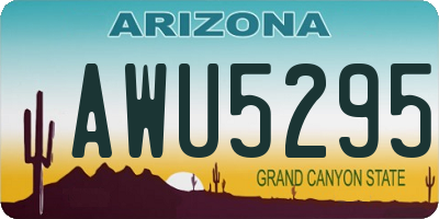 AZ license plate AWU5295