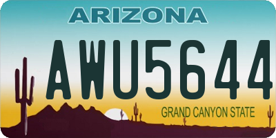 AZ license plate AWU5644