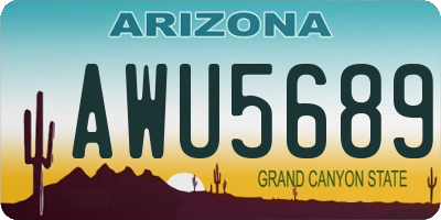 AZ license plate AWU5689