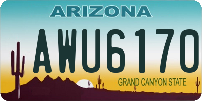 AZ license plate AWU6170