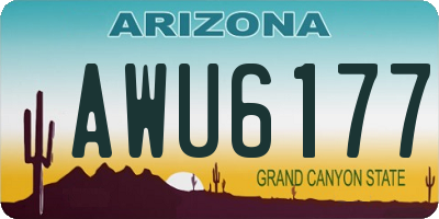 AZ license plate AWU6177