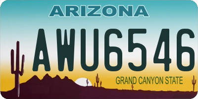 AZ license plate AWU6546