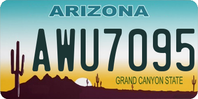 AZ license plate AWU7095