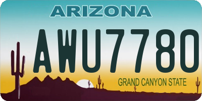 AZ license plate AWU7780