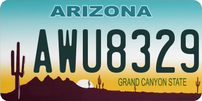 AZ license plate AWU8329