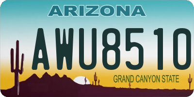 AZ license plate AWU8510