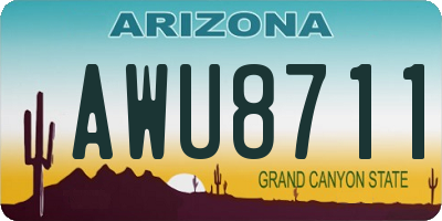 AZ license plate AWU8711