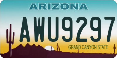 AZ license plate AWU9297