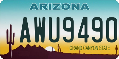 AZ license plate AWU9490