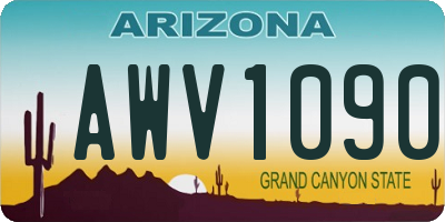 AZ license plate AWV1090