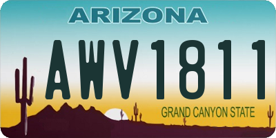 AZ license plate AWV1811