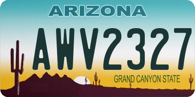 AZ license plate AWV2327