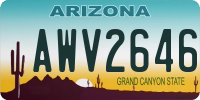 AZ license plate AWV2646