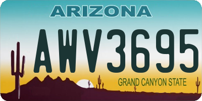 AZ license plate AWV3695