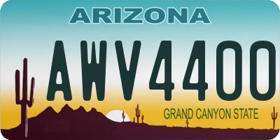 AZ license plate AWV4400