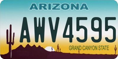 AZ license plate AWV4595