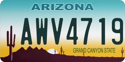 AZ license plate AWV4719
