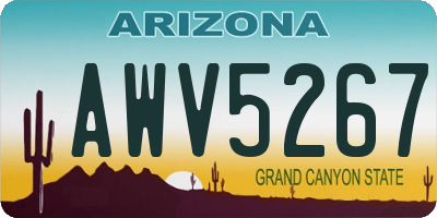 AZ license plate AWV5267