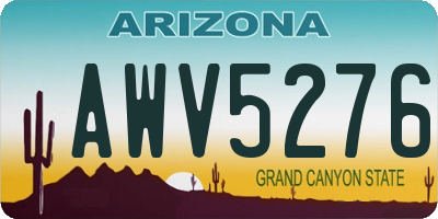 AZ license plate AWV5276