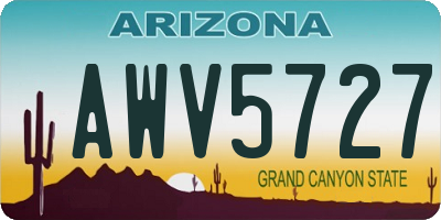 AZ license plate AWV5727