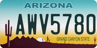 AZ license plate AWV5780
