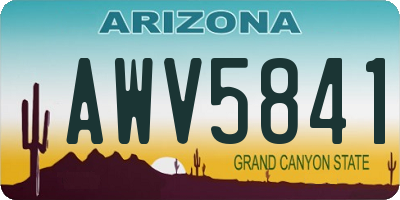 AZ license plate AWV5841