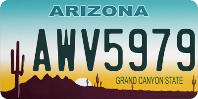 AZ license plate AWV5979