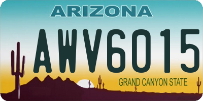 AZ license plate AWV6015