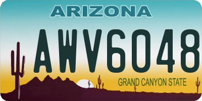 AZ license plate AWV6048