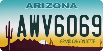 AZ license plate AWV6069