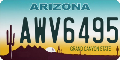 AZ license plate AWV6495