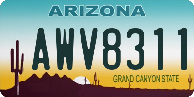 AZ license plate AWV8311