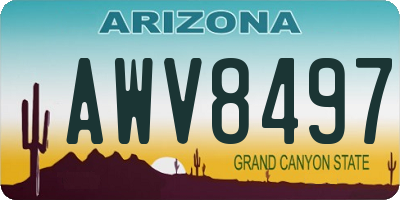 AZ license plate AWV8497