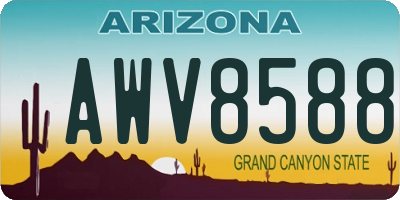 AZ license plate AWV8588