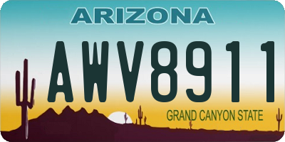 AZ license plate AWV8911
