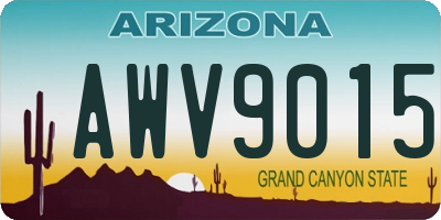 AZ license plate AWV9015