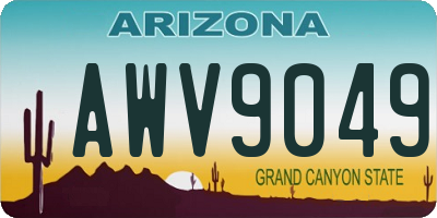 AZ license plate AWV9049