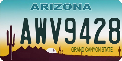 AZ license plate AWV9428