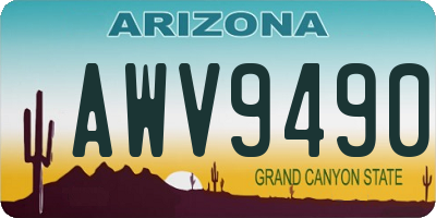 AZ license plate AWV9490
