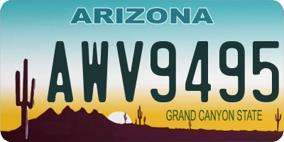 AZ license plate AWV9495