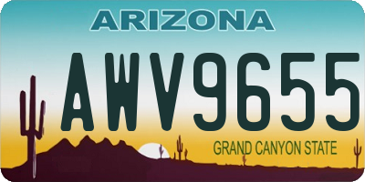 AZ license plate AWV9655