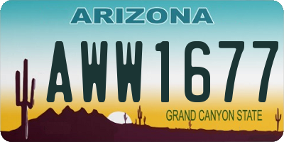 AZ license plate AWW1677