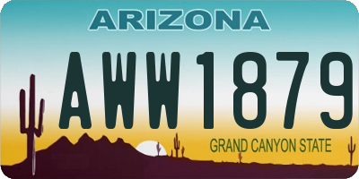 AZ license plate AWW1879