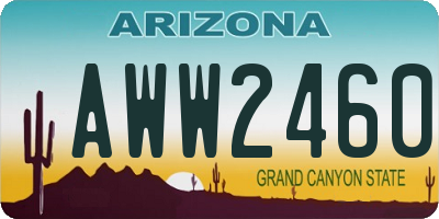 AZ license plate AWW2460