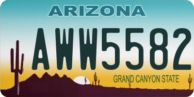 AZ license plate AWW5582