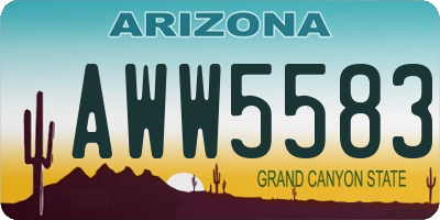 AZ license plate AWW5583