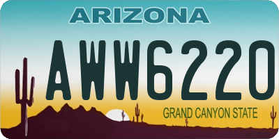 AZ license plate AWW6220